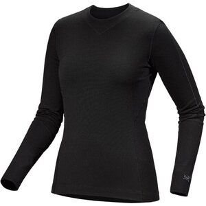 Arc'teryx Rho Merino Wool LS Crew Womens, Black, XL