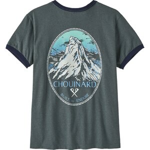 Patagonia Chouinard Crest Ringer Responsibili-Tee Womens, Nouveau Green, M
