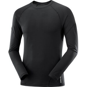 Salomon Cross Run LS Tee Mens, Deep Black, XXL