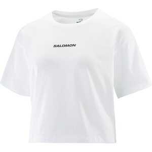 Salomon Logo Twist Short Sleeve Womens, White, S