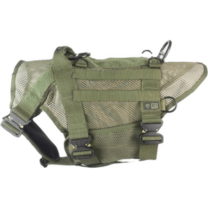 K9 Thorn Tactical Harness - Constructional Net, Olive, XL (80-90 cm)