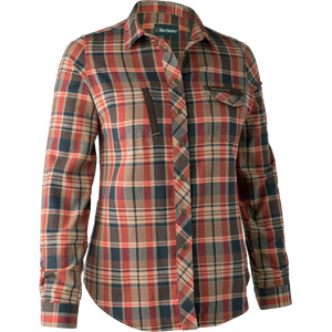Deerhunter Lady Athena Shirt Womens, Orange Check, 40