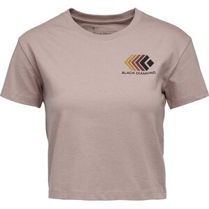 Black Diamond Faded Crop Tee Womens, Pale Mauve, M