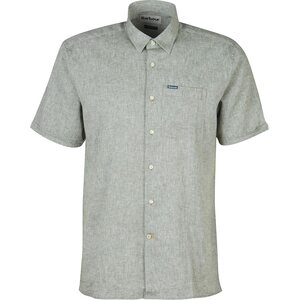 Barbour Nelson Short Sleeve Summer Shirt Mens, Bleached Olive, S