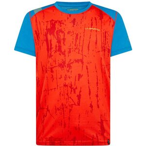 La Sportiva Circuit T-Shirt Mens, Poppy/Neptune, XL