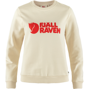 Fjällräven Logo Sweater Womens, Chalk White / Flame Orange (113-214), S