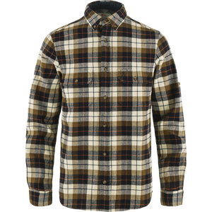 Fjällräven Singi Heavy Flannel Shirt Mens, Chalk White / Dark Navy (113-555), S