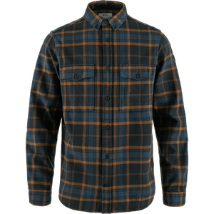 Fjällräven Övik Twill Shirt Mens, Dark Navy / Chestnut (555-230), S