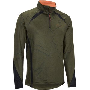 Swedteam Alpha Antibite Half-Zip, Printed Green, S