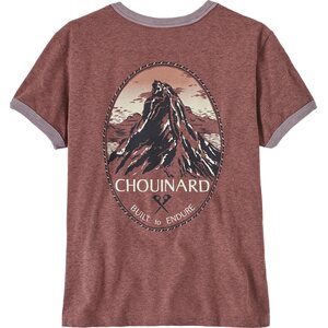 Patagonia Chouinard Crest Ringer Responsibili-Tee Womens, Dulse Mauve, S