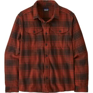 Patagonia Fjord Flannel Shirt Mens, Cascade: Burnished Red, S