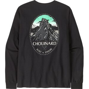 Patagonia Long-Sleeved Chouinard Crest Responsibili-Tee Mens, Black, XS