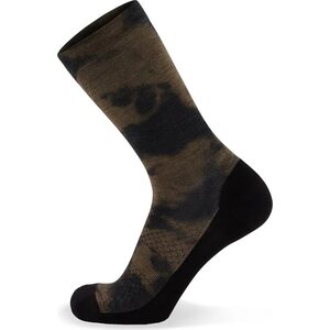 Mons Royale Atlas Crew Sock Digital, Olive Tie Dye, L (EUR 42-44)