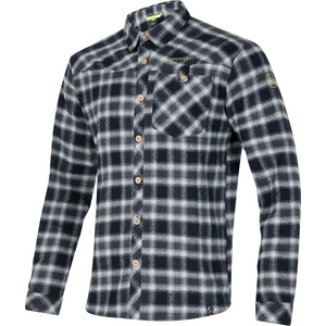 La Sportiva Rambler Flannel Shirt Mens, Black / Lime Punch, S