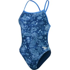 Speedo Allover Digital Vback Womens, Cerulean Blue, 34 (EUR 38)