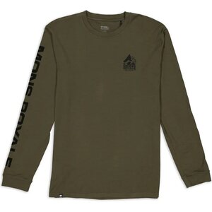 Mons Royale Icon Merino Long Sleeve Mens, Dark Olive, S