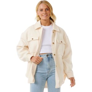 Rip Curl High Tide Fleece Shacket Womens, Off White, M