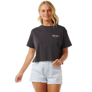 Rip Curl Coral Sands Crop Tee Womens, Washed Black, L