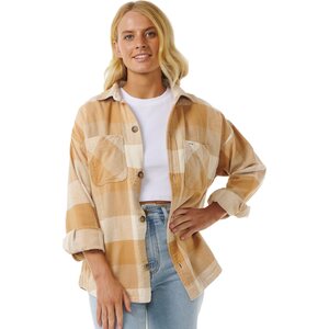 Rip Curl La Isla Flannel Shirt Womens, Beige, L