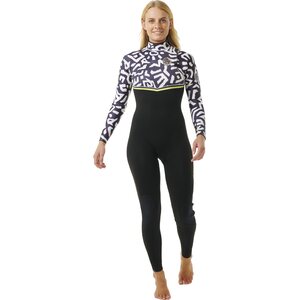 Rip Curl E-Bomb 4/3 Zip Free Sublimed Womens, Black/Lime, 12