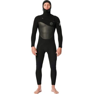 Rip Curl Flashbomb 5/4 Hooded Chest Zip Mens, Black, XL