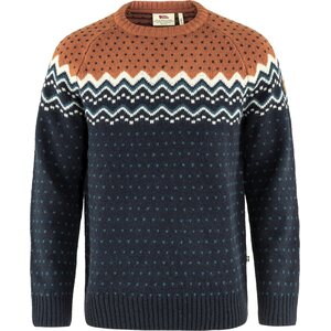 Fjällräven Övik Knit Sweater Mens, Dark Navy / Terracotta Brown (555-243), S