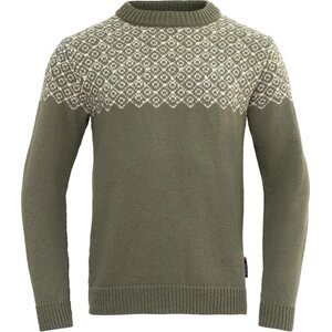 Devold Bjørnøya Sweater Crew Neck, Lichen/Offwhite, S