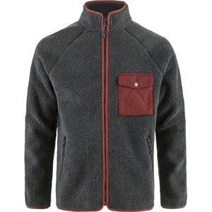 Fjällräven Vardag Pile Fleece Mens, Dark Grey / Maroon (030-352), M