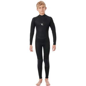 Rip Curl Junior Freelite Back Zipper Steamer 3/2 GB, Black, 14