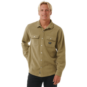 Rip Curl Fun Times Polar Fleece Shirt Mens, Washed Moss, S