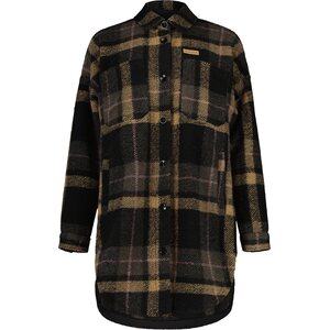 Maloja HalapM. Wool Check Coat Womens, Deep Black Multi, M