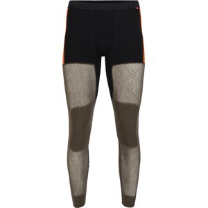 Aclima Woolnet Hybrid Longs Mens, Jet Black / Tarmac / Gold Flame, M