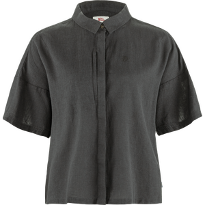Fjällräven Övik Hemp Camp Shirt Short Sleeve Womens, Dark Grey (030), XL