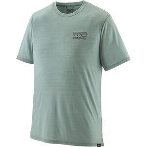 Patagonia Cap Cool Merino Blend Graphic Shirt Mens, Fitz Roy Strata: Thermal Blue, S