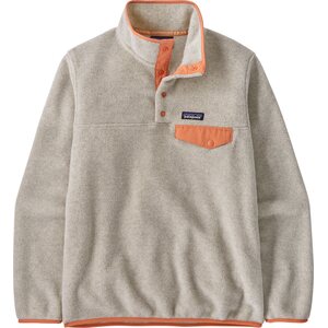 Patagonia Lightweight Synchilla Snap-T Pullover Womens, Oatmeal Heather / Heirloom Peach, L