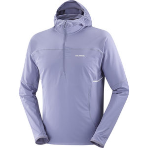 Salomon Sense Aero Hybrid Half Zip Hood Jacket Mens, Blue Granite, XL