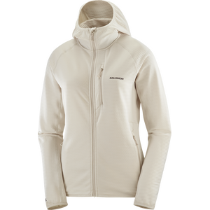 Salomon Essential Lightwarm Hoody Womens, Rainy Day, L