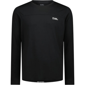 Mons Royale Diversion Merino Bike Jersey Long Sleeve Mens, Black, S