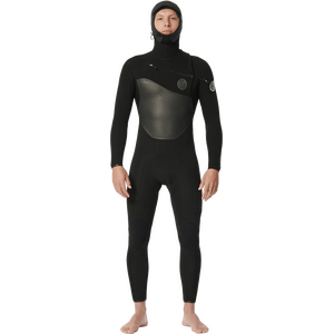 Rip Curl Flashbomb 6/4 Hooded Chest Zip Mens, Black, XXL