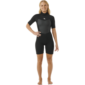 Rip Curl Freelite 1.5mm Short Sleeve Springsuit Womens, Black, 10