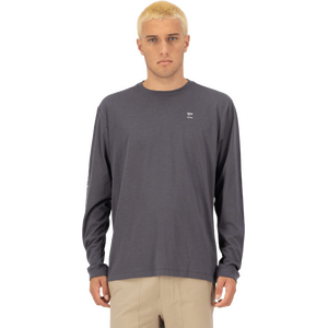 Mons Royale Yonder Merino Organic Cotton LS Mens, Vintage Black (SS25), XXL