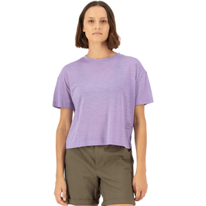 Mons Royale Zephyr Merino Tencel Boxy T-Shirt Womens, Lupin, L