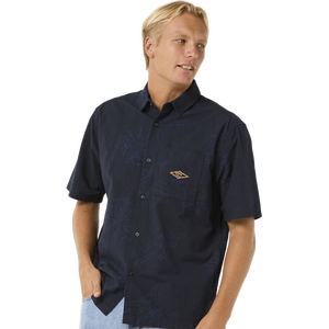 Rip Curl Raw Energy Short Sleeve Shirt Mens, Washed Black, L