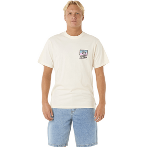 Rip Curl Raw Energy Trad Tee Mens, Bone, S