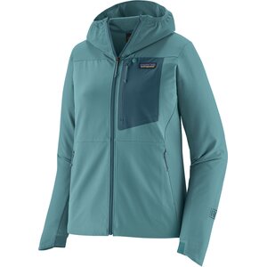 Patagonia R1 CrossStrata Hoody Womens, Wetland Blue, L