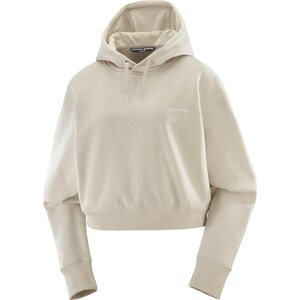 Salomon Logo Short Hoodie Womens, Rainy Day, L
