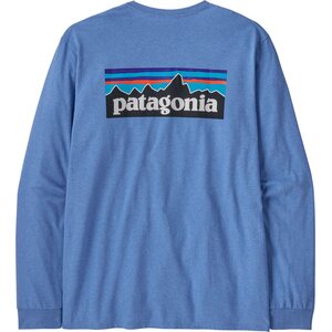 Patagonia Long-Sleeved P-6 Logo Responsibili-Tee Mens, Abundant Blue, L