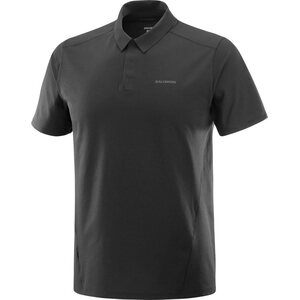 Salomon Trackline Polo Mens, Deep Black, M