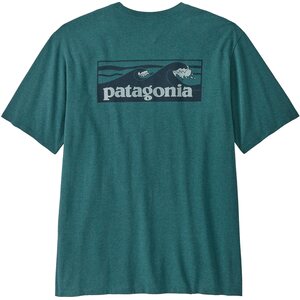 Patagonia Boardshort Logo Pocket Responsibili-Tee Mens, Wetland Blue, S