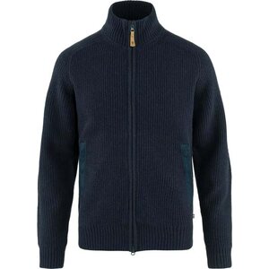 Fjällräven Övik Zip Cardigan Knit Mens, Dark Navy (555), S